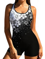 Regular Rash Guard One Piece Surfing Suit Bathing Suit Tropical Color-blocking Removable Pad Front Zip Uv Sun Protection Upf50+ Stretchy Sleeveless Swimwear Bodysuit Surfing Canoeing