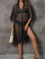 Swimwear Cover Up Swim Dress Swimsuit Cut Out Vacation Beach Wear Color Long Sleeve Bathing Suits