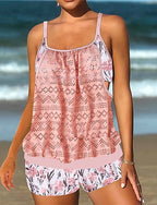 One Piece Swimsuit Racerback Swimwear Leopard Print Swimwear Black Pink Breathable Quick Dry Lightweight Sleeveless - Swimming Surfing Beach Summer Spring
