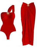 Swimwear One Piece Monokini Swimsuit Thong One Piece Tummy Control High Waist Slim Backless Vacation Beach Wear Color Strapless Sleeveless Bathing Suits