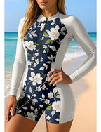 Medium Rash Guard Bathing Suit Athletic Swimwear Zip Up Removable Pad Front Zip Uv Sun Protection Upf50+ Ultra Light (ul) Long Sleeve Swimwear Sun Shirt Surfing Beach Water Sports
