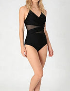 Bathing Suit Swimsuits One Pieces Colored Mesh Uv Protection Elastic Sleeveless Swimwear Swimsuit Surfing Diving Swimming Summer