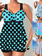 Tankini 2 Piece Swimsuit Boy Leg Tummy Control High Waist Slim Backless Vacation Beach Wear Geometric Paisley V Neck Sleeveless Bathing Suits
