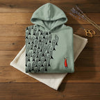 Ocean School Of Fish Graphic Print Drawstring Hoodie – Sage