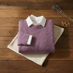 Lavender Mist Knit Dusty Purple Relaxed Crewneck