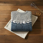 Counting Sheep Fair Isle — Blue & Grey Novelty Crewneck