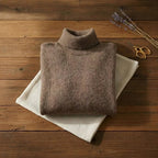 Truffle Turtleneck Taupe Oversized Relaxed Knit Pullover