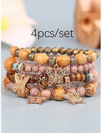 Style Ball Personalized Wood Bracelet Jewelry Light Mix / Yellow / Army Green for Holiday