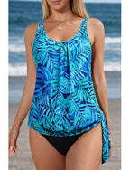 Swimwear Tankini 2 Piece Swimsuit Vacation Sleeveless Bathing Suits