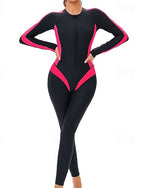 Rash Guard Full Body Swimwear Dive Skin Suit Patchwork Upf50+ Quick Dry High Elasticity Long Sleeve Swimwear Surfing Diving Snorkeling Summer