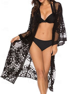 Swimwear Cover Up Rash Guard Swimsuit Lace Vacation Beach Wear Color Long Sleeve Bathing Suits