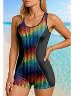 Rash Guard One Piece Surfing Suit Bathing Suit Abstract Zip Up With Built in Bra Removable Pad Uv Sun Protection Upf50+ Ultra Light (ul) Sleeveless Swimwear Bodysuit Surfing Canoeing Beach
