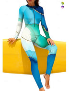 Regular Rash Guard Full Body Rash Guard Bathing Suit Geometric Marble With Built in Bra Front Zip Uv Sun Protection Full Coverage Upf50+ Full Body Swimwear Surfing Canoeing Beach Summer