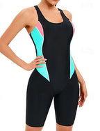 Rash Guard Bathing Suit One Piece Swimsuit Patchwork Uv Sun Protection Upf50+ Sleeveless Swimwear Surfing Swimming Summer