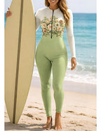 Standard Rash Guard Full Body Swimwear Dive Skin Suit Front Zip Upf50+ Quick Dry High Elasticity Long Sleeve Swimwear Surfing Canoeing Diving Summer