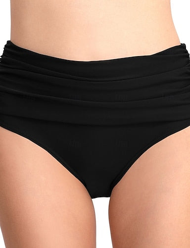 Swim Shorts High Waisted Bikini Bottom Colored High Waist Shirred Quick Dry Lightweight Breathable Bottoms Surfing Beach Water Sports Summer