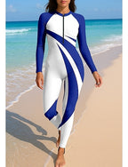 Rash Guard Front Zip Upf50+ Quick Dry Lightweight Long Sleeve Bodysuit Swim Shirt Surfing Beach Water Sports Summer