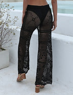 Swimwear Cover Up Pant Swimsuit Cut Out Vacation Beach Wear Color Sleeveless Bathing Suits