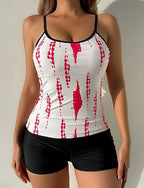 Tankini Sets Bathing Suit Swimwear Swimwear Black White Uv Protection Sleeveless - Surfing Beach Swimming Summer