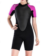 2mm Neoprene Dive Wetsuit Rash Guard Stretchy Short Sleeve Surfing Snorkeling Scuba Patchwork Winter Autumn