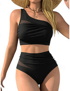 Bikini Sets Bathing Suit 2 Pieces Uv Protection Elastic Sleeveless Swimwear Swimsuit Surfing Diving Swimming Summer