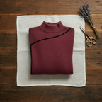 Cashmere Turtleneck Sweater with Contrast Cuff