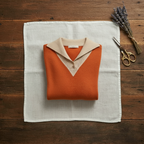 Cashmere V-Neck Sweater with Contrast Collar