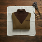 Cashmere V-Neck Sweater with Chest Logo