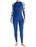 Rash Guard Full Body Swimwear Dive Skin Suit Patchwork Back Zip Upf50+ Quick Dry High Elasticity Long Sleeve Swimwear Surfing Diving Snorkeling Summer