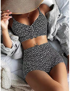 Tankini 2 Piece Swimsuit Ruched Shorts Tummy Control High Waist Slim Backless Vacation Beach Wear Graphic V Neck Sleeveless Bathing Suits