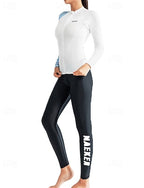 2 Piece Rash Guard Swimsuit Pants Surfing Shirt Stripes Upf50+ Breathable Long Sleeve Diving Suit Surfing Canoeing Snorkeling Winter
