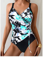 Swimwear One Piece Monokini Swimsuit Tummy Control High Waist Slim Backless Vacation Beach Wear V Neck Sleeveless Bathing Suits