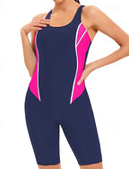 Rash Guard Bathing Suit One Piece Swimsuit Patchwork Uv Sun Protection Upf50+ Sleeveless Swimwear Surfing Swimming Summer