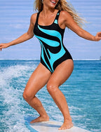 Medium Bathing Suit One Piece Swimsuit Swimsuits Abstract Uv Protection Elastic Sleeveless Swimwear Swimsuit Surfing Diving Swimming Summer