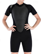 2mm Neoprene Dive Wetsuit Rash Guard Stretchy Short Sleeve Surfing Snorkeling Scuba Patchwork Winter Autumn