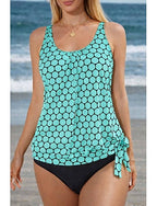 Swimwear Tankini 2 Piece Swimsuit Vacation Sleeveless Bathing Suits
