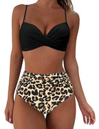Swimwear Bikini Shorts Swimsuit 2 Piece High Waisted Beach Wear Basic Plain Sleeveless Bathing Suits