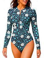 Regular Rash Guard Bathing Suit One Piece Swimsuit Color-blocking With Built in Bra Upf50+ Uv Protection Stretchy Long Sleeve Swimwear Bodysuit Surfing Beach Water Sports Summer